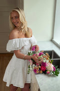 14+ off shoulder dress - Blanc