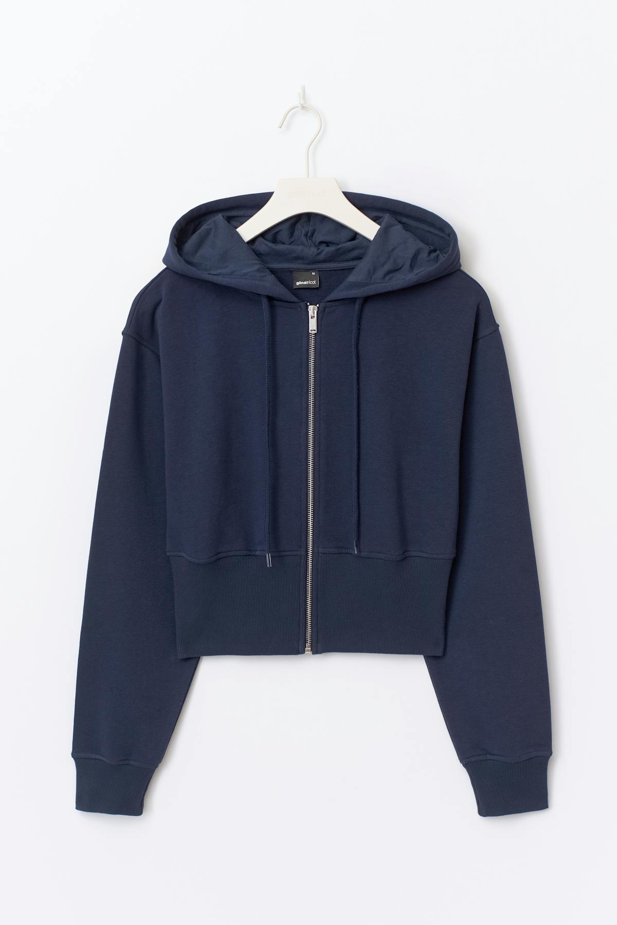 Slim fit zip hoodie - Peacoat