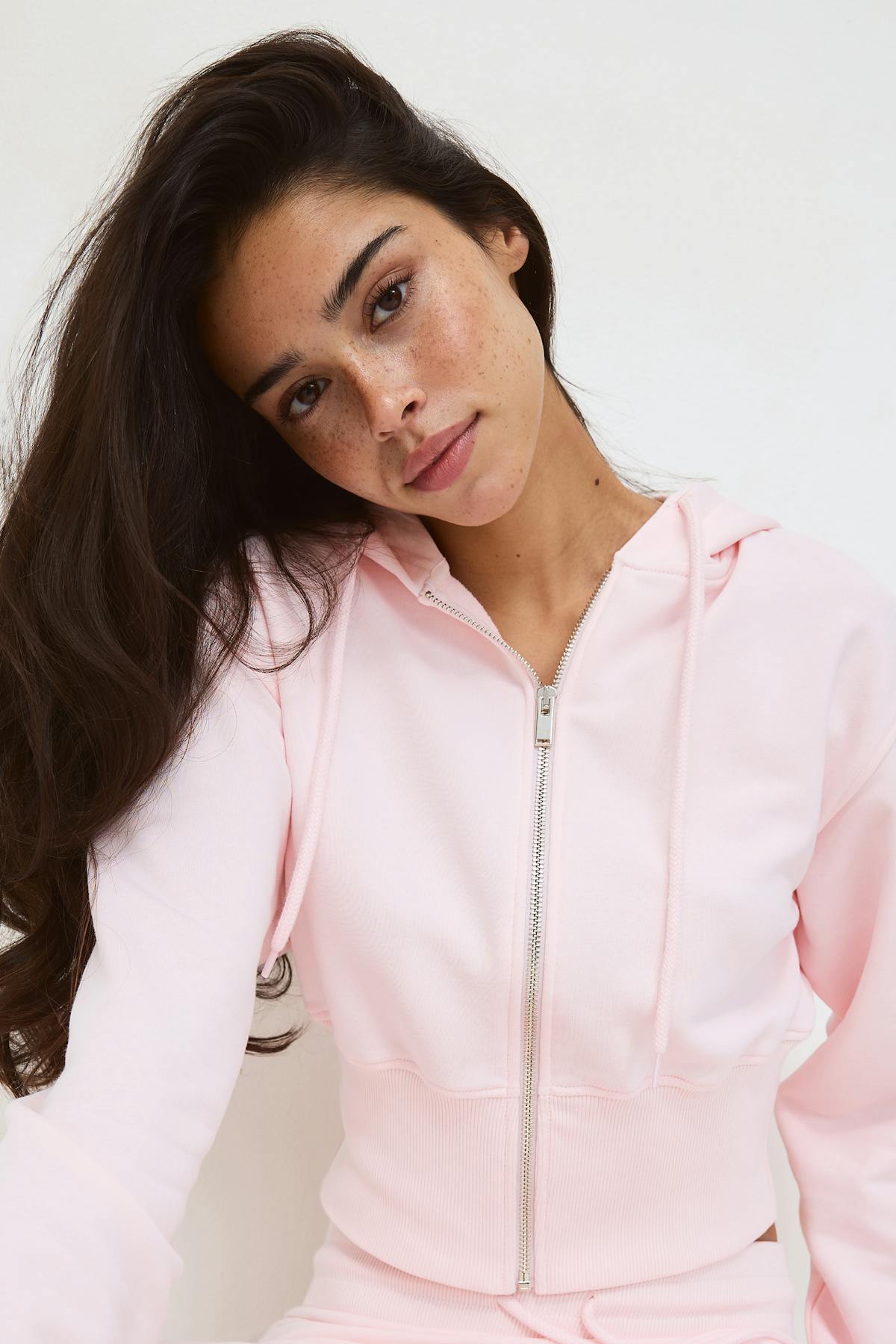 Slim fit zip hoodie - Tender touch