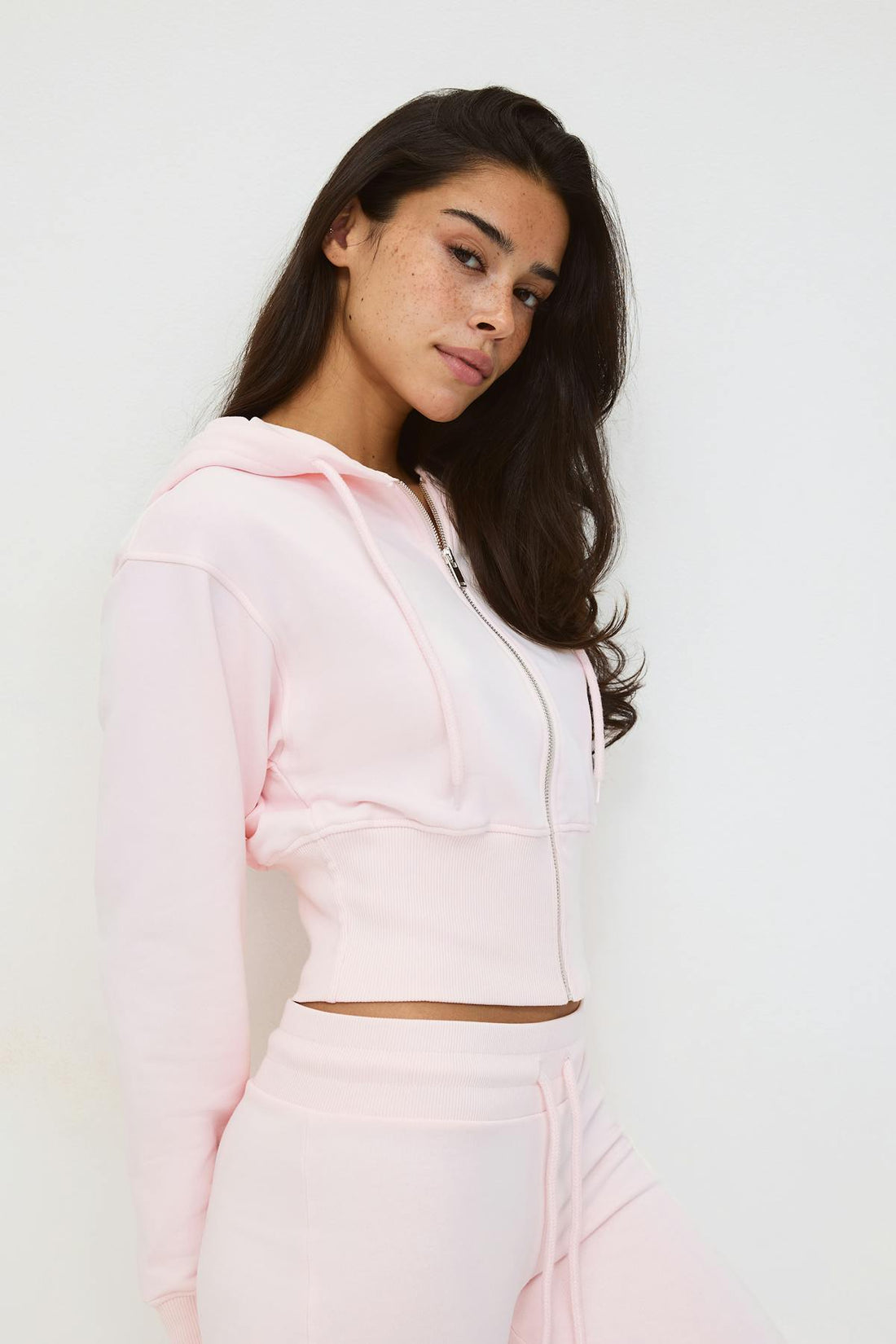 Slim fit zip hoodie - Tender touch