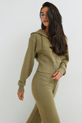 Slim fit zip hoodie - Lt grey melange
