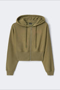 Slim fit zip hoodie - Lt grey melange
