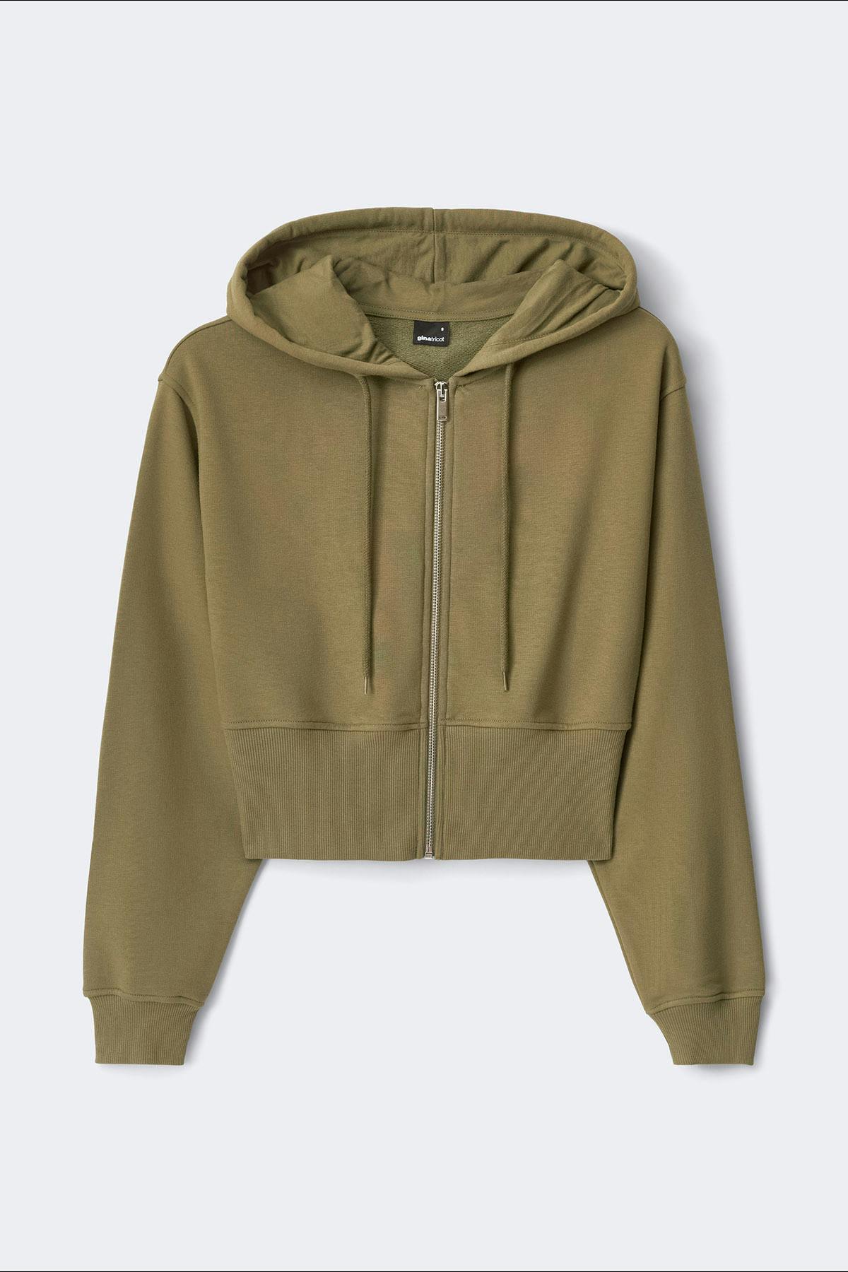 Slim fit zip hoodie - Lt grey melange