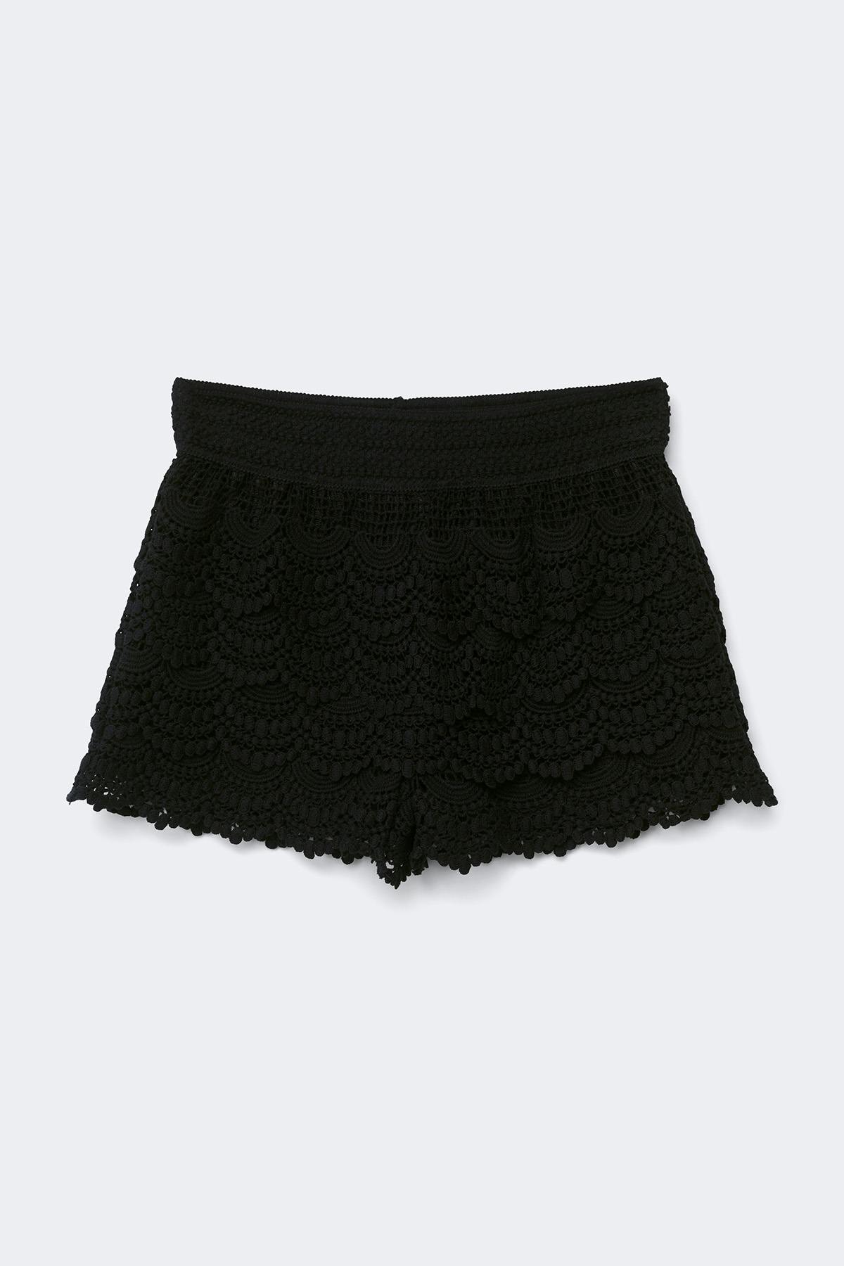 14+ crochet shorts - Noir