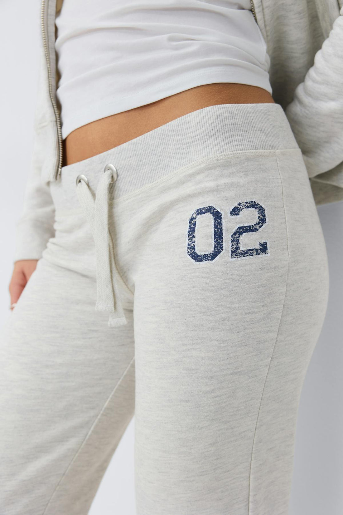 14+ low flare sweatpants tall - Lt greym/print
