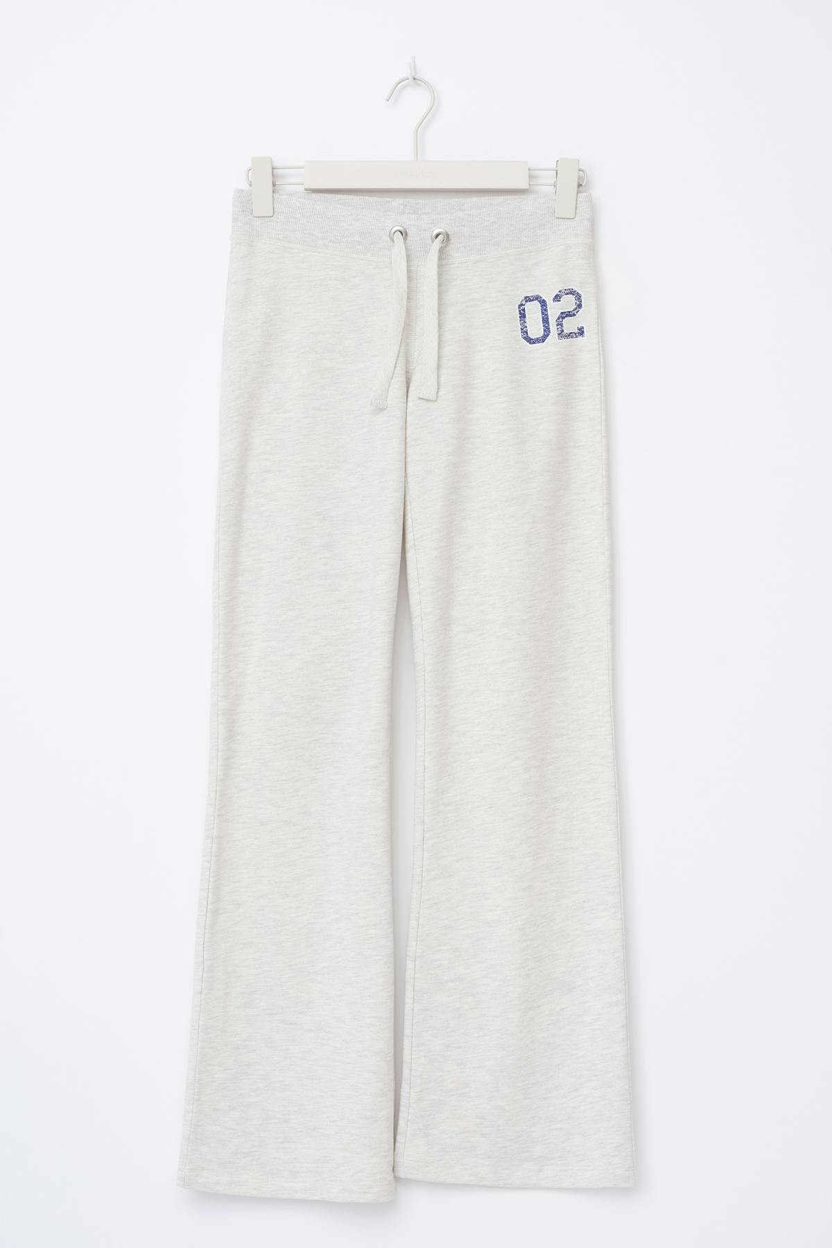 14+ low flare sweatpants tall - Lt greym/print