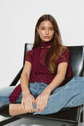 Scarf blouse - Light brown dot