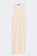 Knitted vest dress - Crème