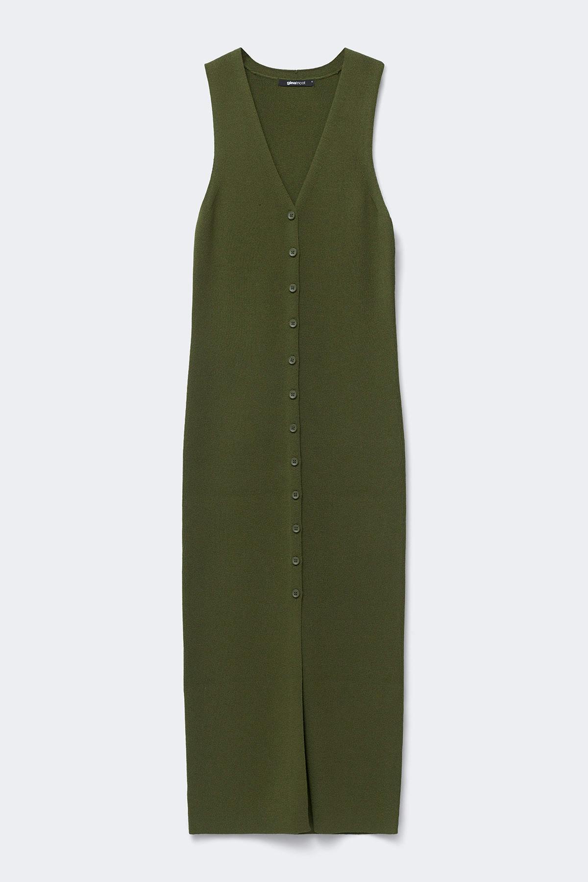 Knitted vest dress - Vanilla yellow