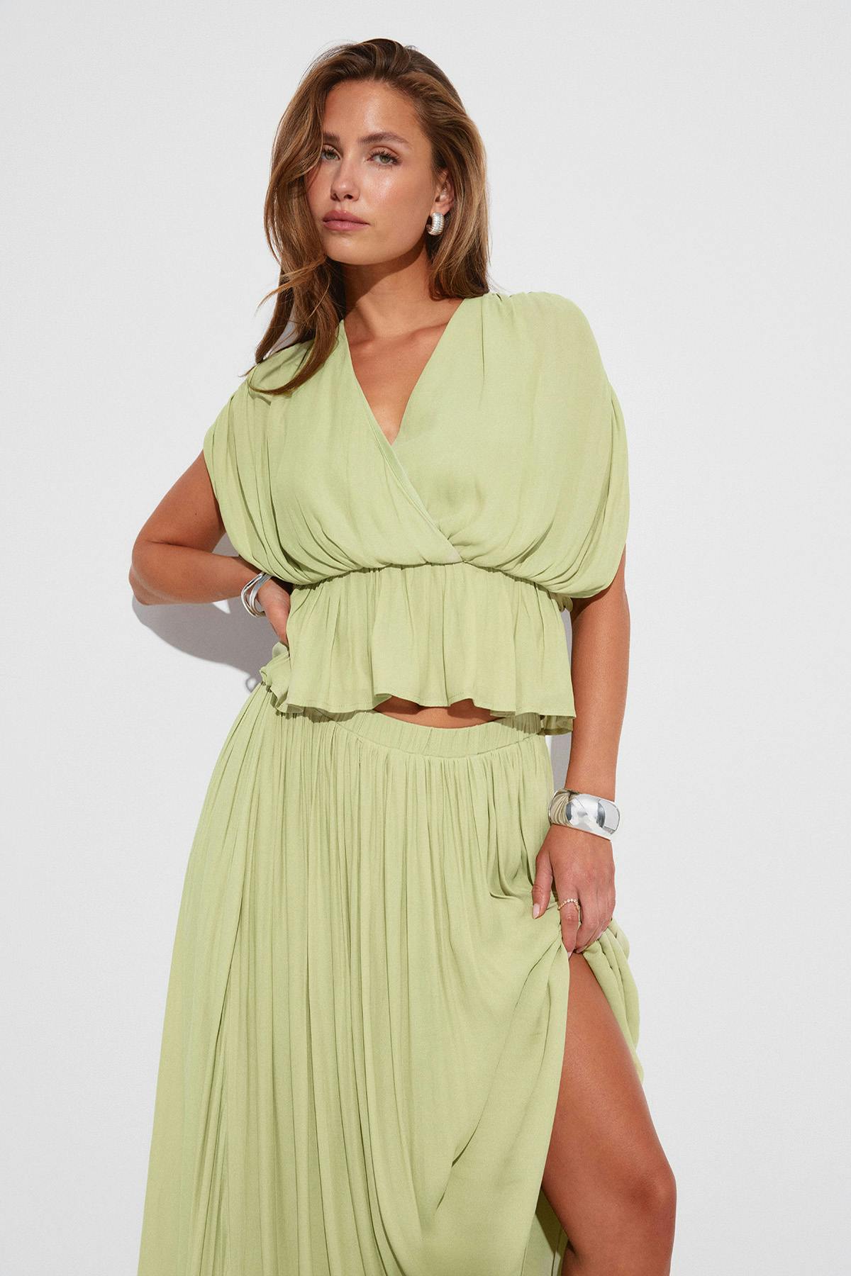 Loose sleeveless top - Marron
