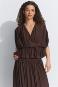 Loose sleeveless top - Marron