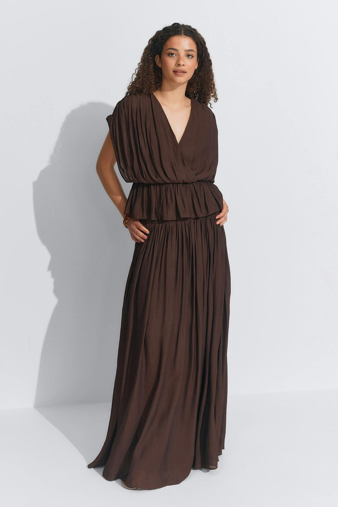 Loose sleeveless top - Marron