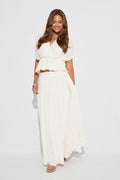 Wide maxi skirt - Vert clair