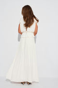 Wide maxi skirt - Marron