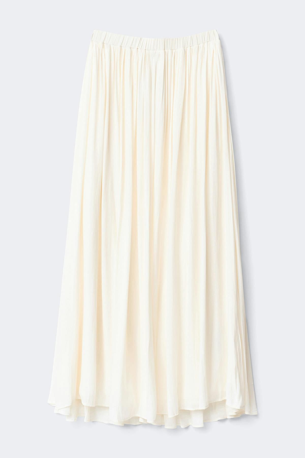 Wide maxi skirt - Marron