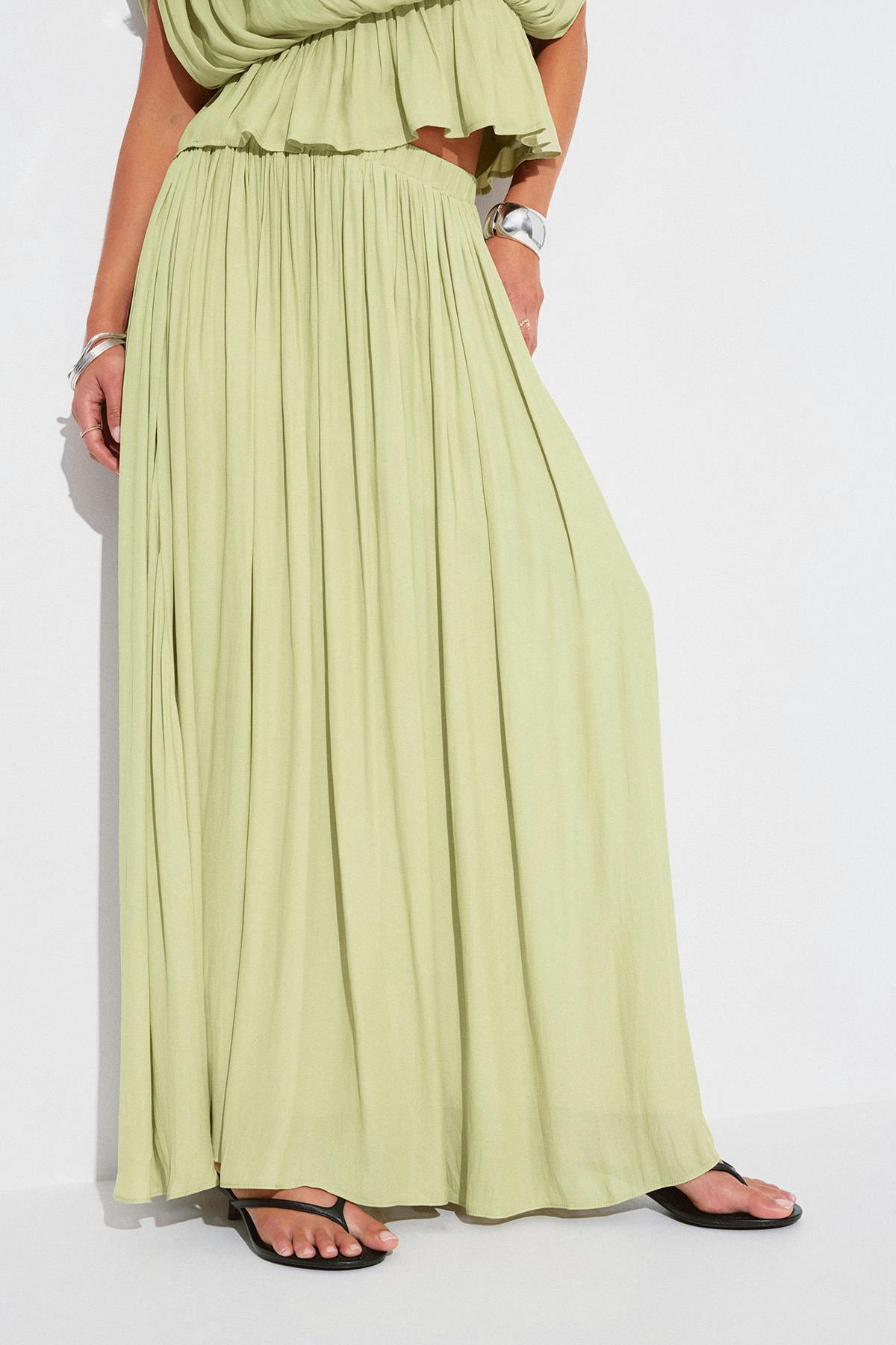 Wide maxi skirt - Cloudburst