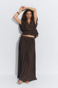 Wide maxi skirt - Vert clair