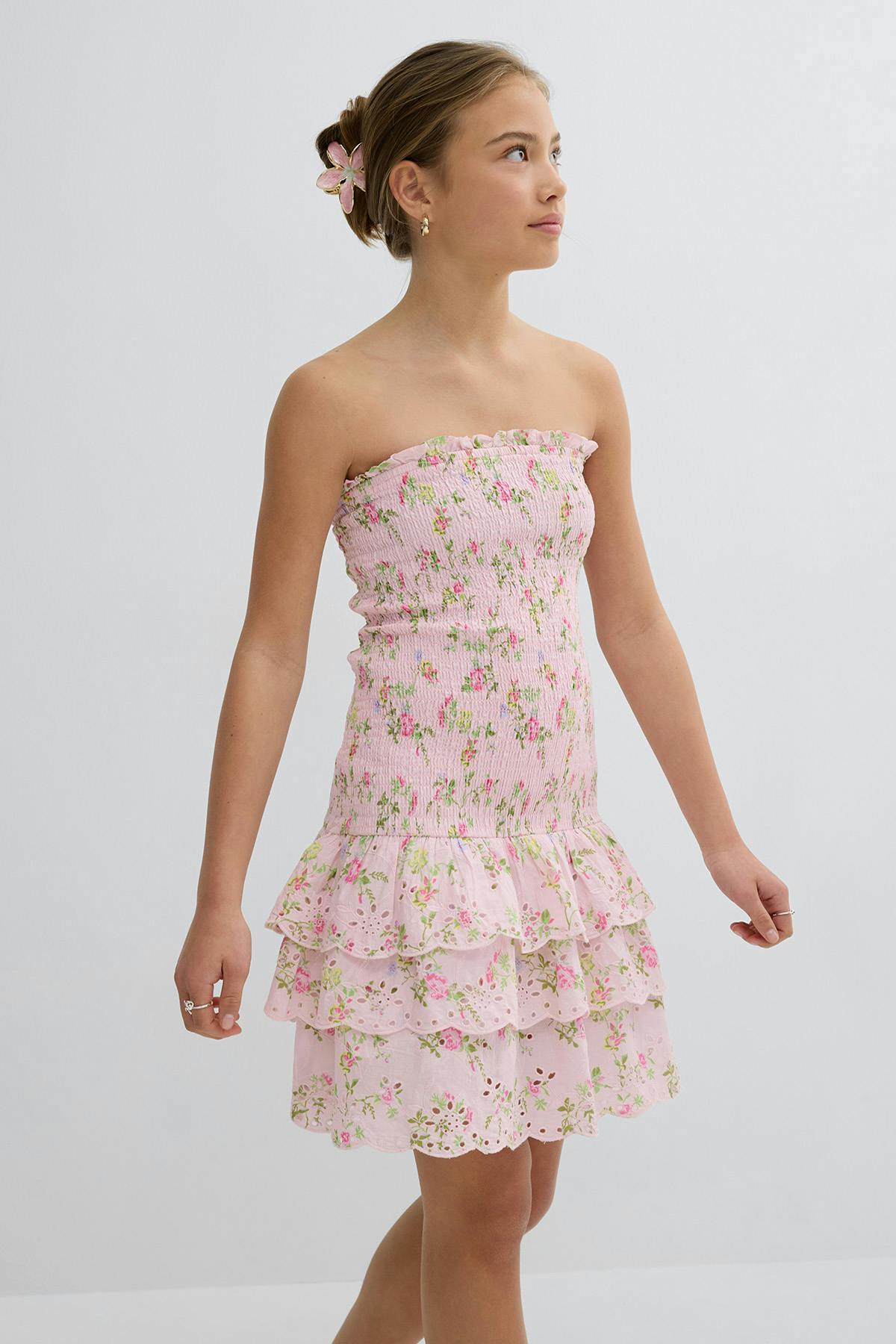 Y smock dress - Aop