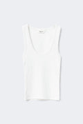 Super stretch scoop neck tank - Noir