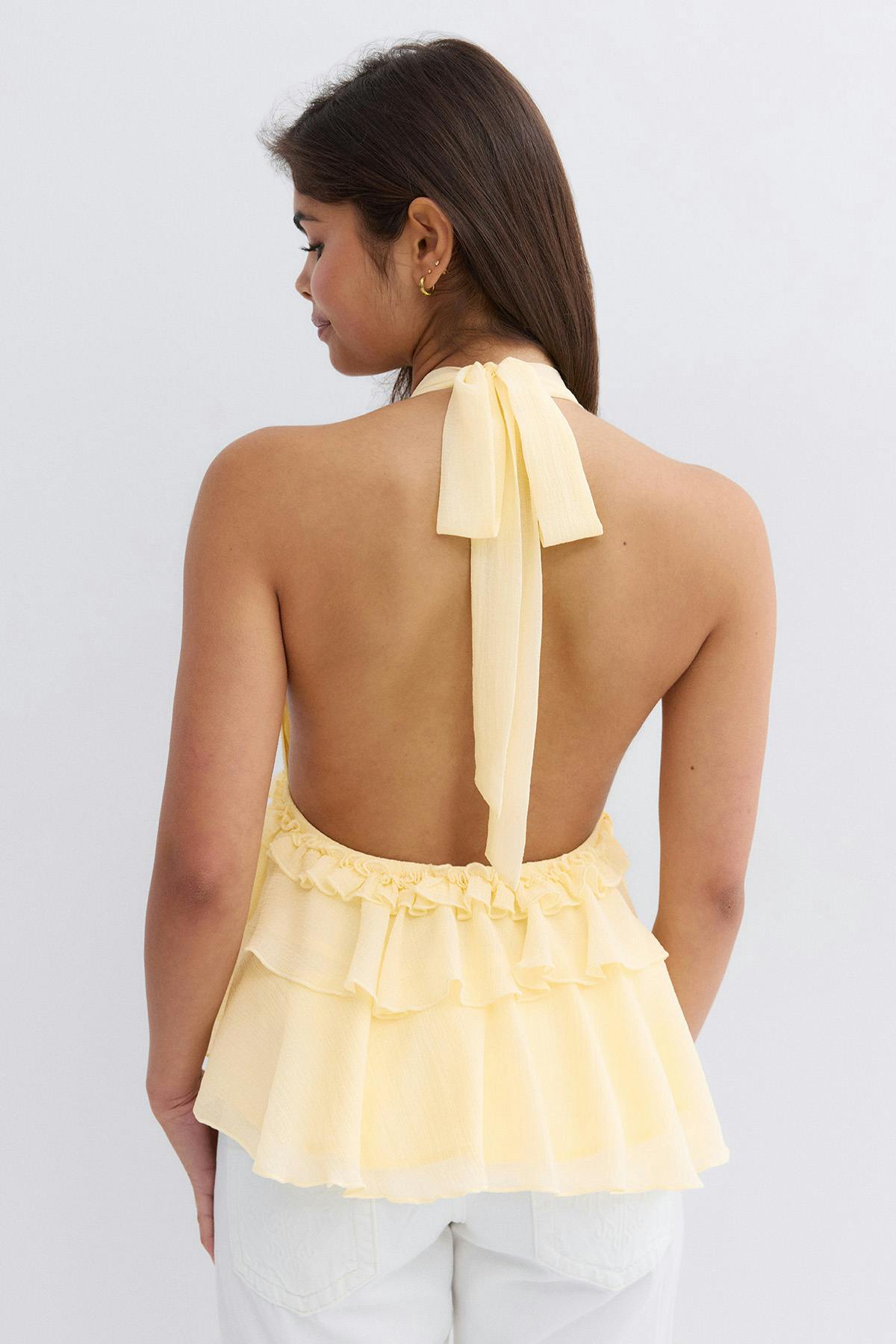 14+ halterneck frill top - Flan