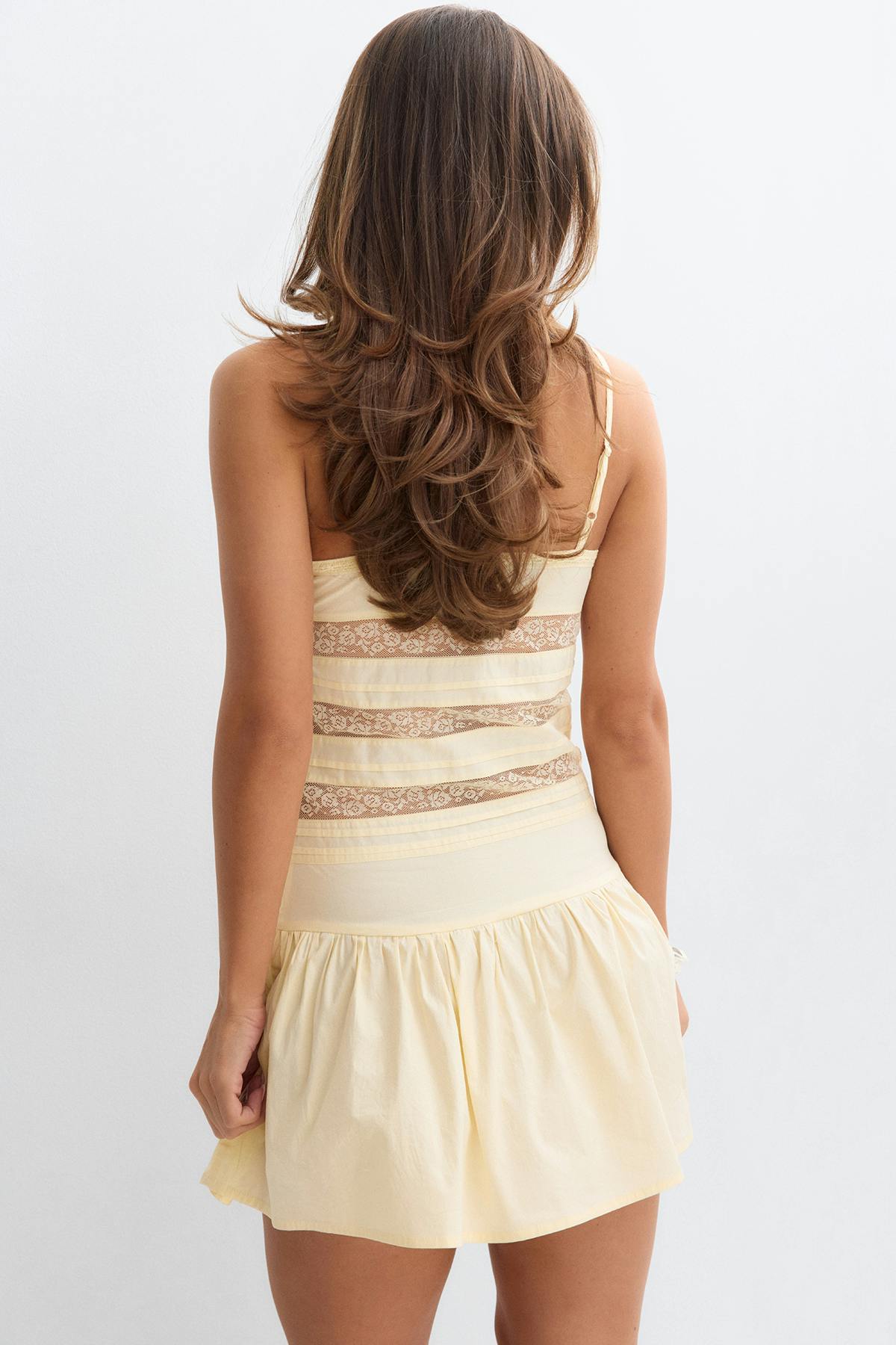 14+ lace detail mini dress - Afterglow