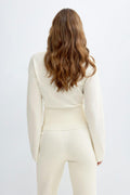 Knitted loungewear top - Gardenia