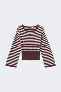 Knitted loungewear top - Marron foncé