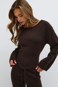 Knitted loungewear top - Noir