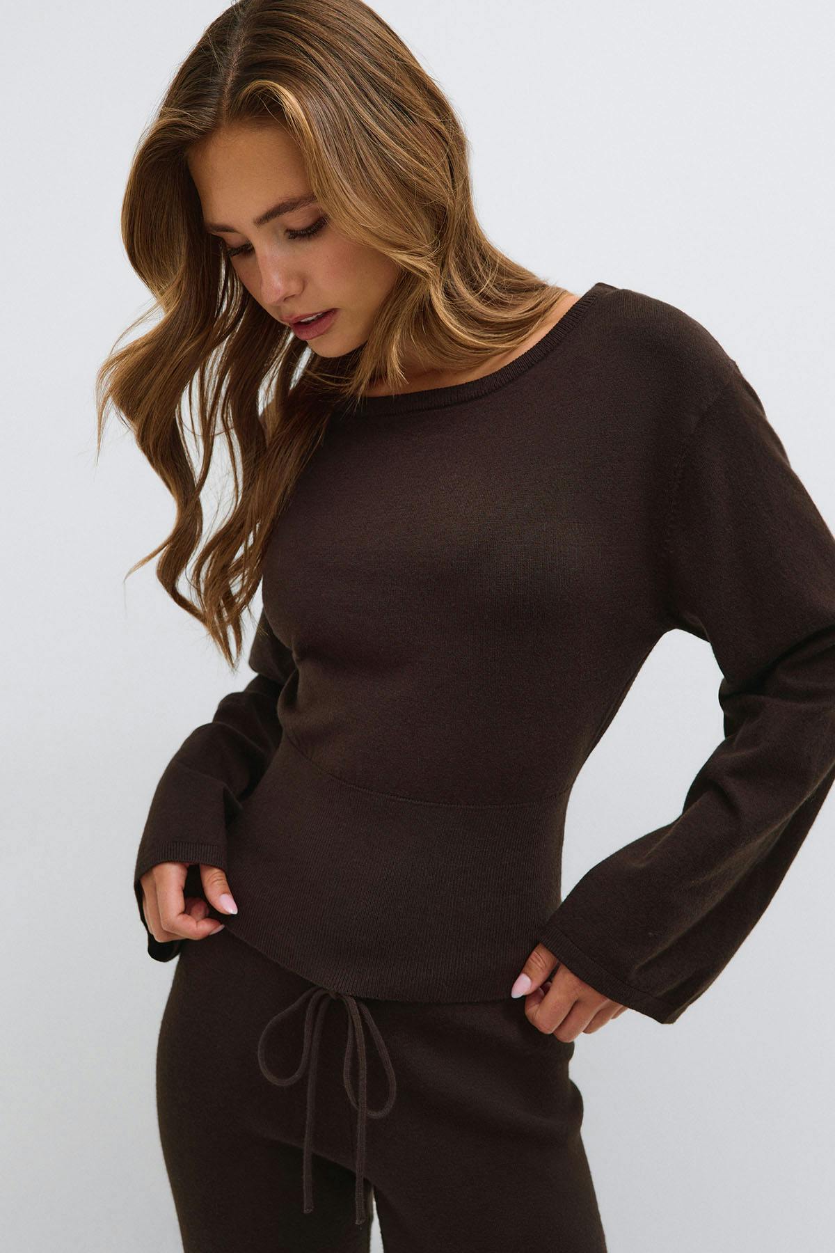 Knitted loungewear top - Noir