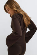 Knitted loungewear top - Noir