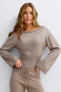 Knitted loungewear top - Gardenia