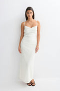 Textured slip dress - Blanc cassé