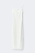 Textured slip dress - Blanc cassé