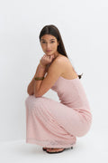 Textured slip dress - Ballet slipper