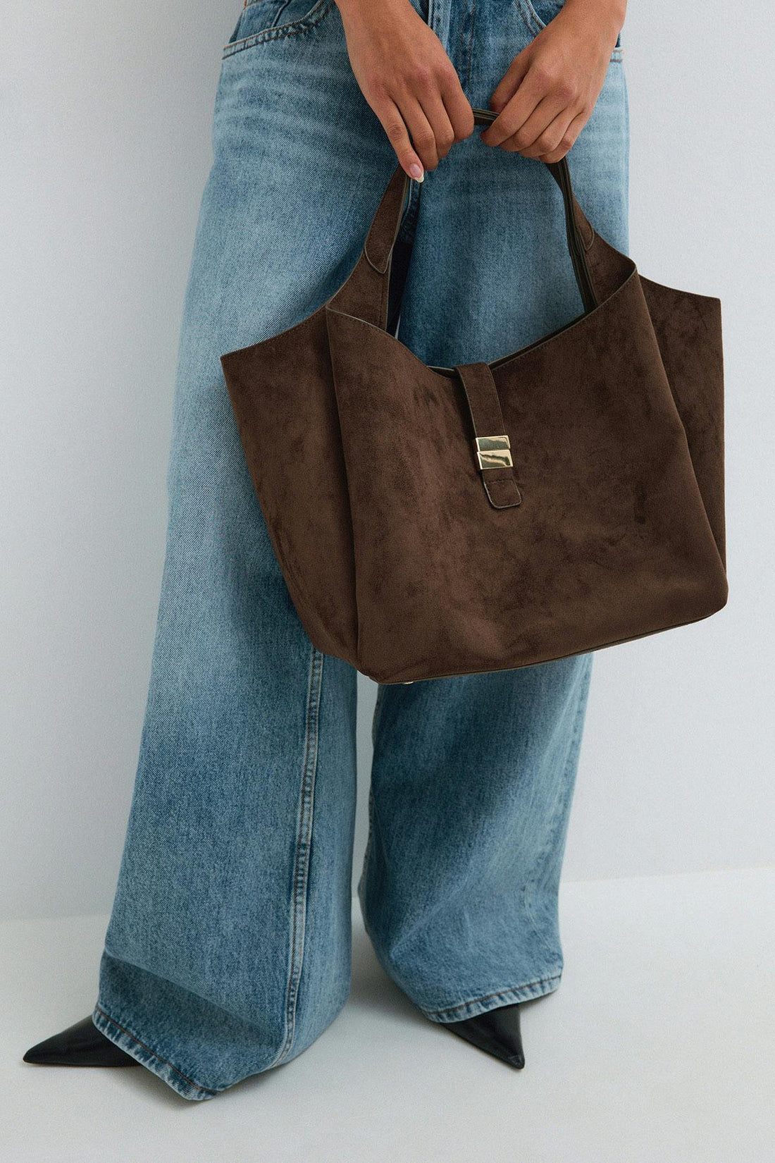Tote detail bag - Marron