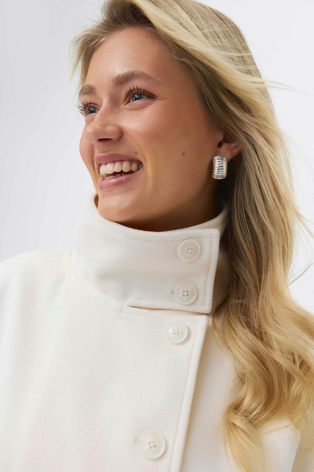 14+ short felt jacket - Blanc cassé