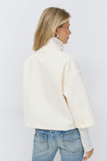 14+ short felt jacket - Blanc cassé