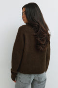 Turtleneck knitted cardigan - Pure c