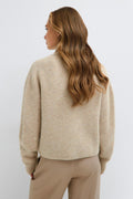 Turtleneck knitted cardigan - Pure c