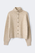 Turtleneck knitted cardigan - Pure c