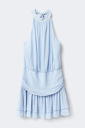 Halterneck mini dress - Bleu