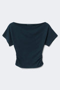 Y ruched top - Bleu marine
