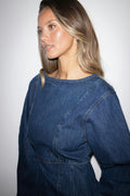 Longsleeve denim dress - Bleu foncé