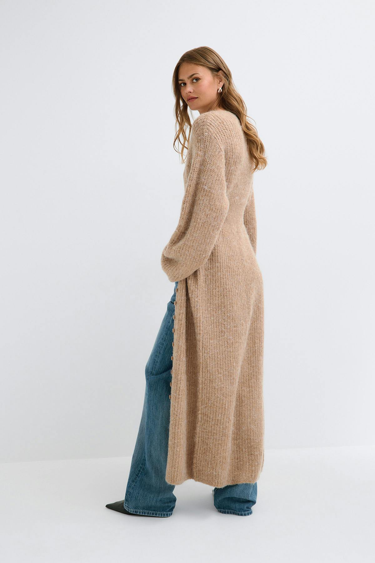 Long knitted cardigan - Multicolore