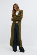 Long knitted cardigan - New camel