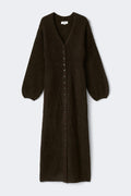 Long knitted cardigan - Vert foncé