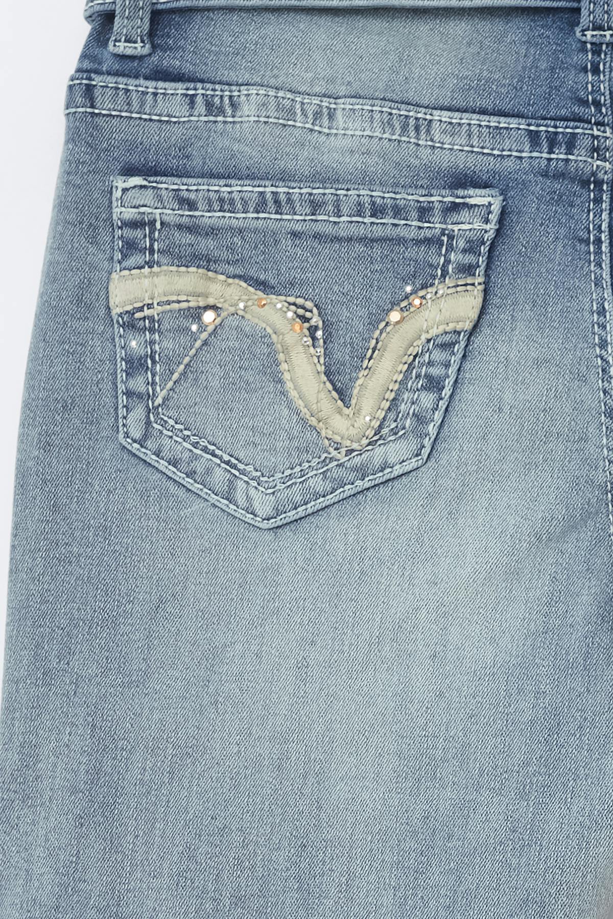 14+ delulu flare jeans curve - Bleu clair