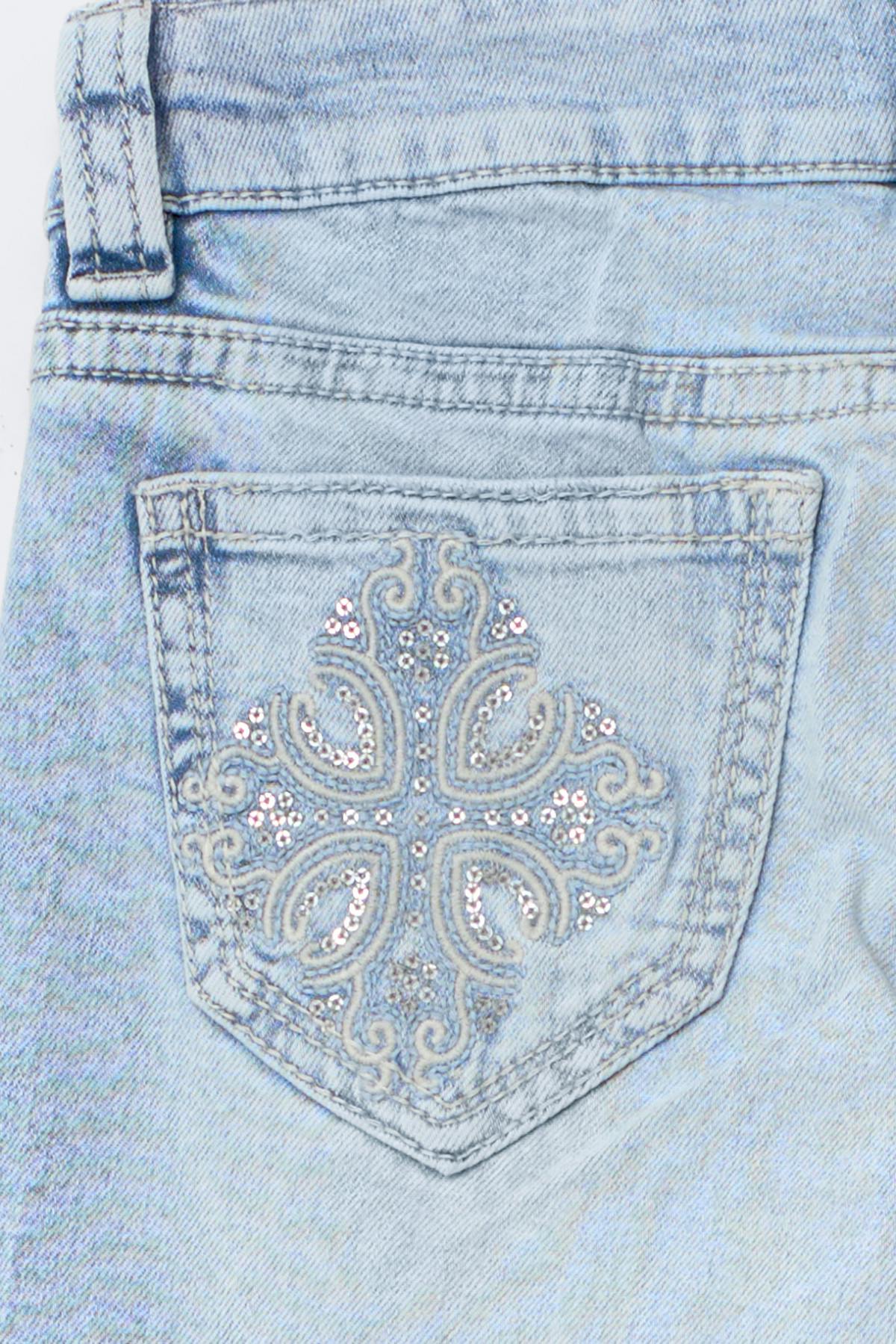 14+ the cross low jeans curve - Lt blue ripped