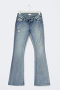 14+ delulu flare jeans petite - Bleu clair