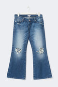 14+ hip hug loose jeans petite - Mid blue
